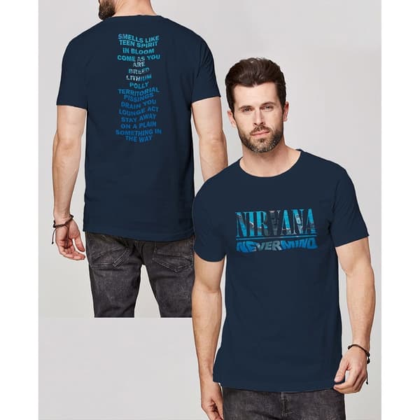 Nirvana Unisex T-Shirt: Nevermind (Back Print) (Large)