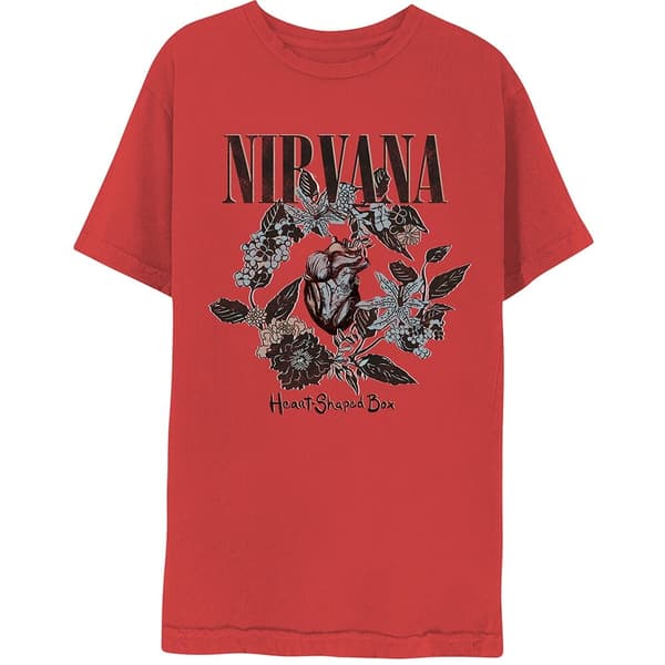 Nirvana Unisex T-Shirt: Heart-Shaped Box (Large)