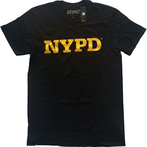New York City Unisex T-Shirt: NYPD Text Logo (Medium)