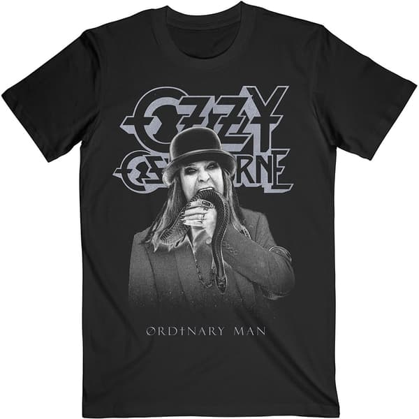 Ozzy Osbourne Unisex T-Shirt: Ordinary Man Snake Rayograph (Large)