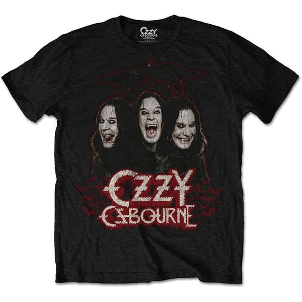 Ozzy Osbourne Unisex T-Shirt: Crows & Bars (Small)