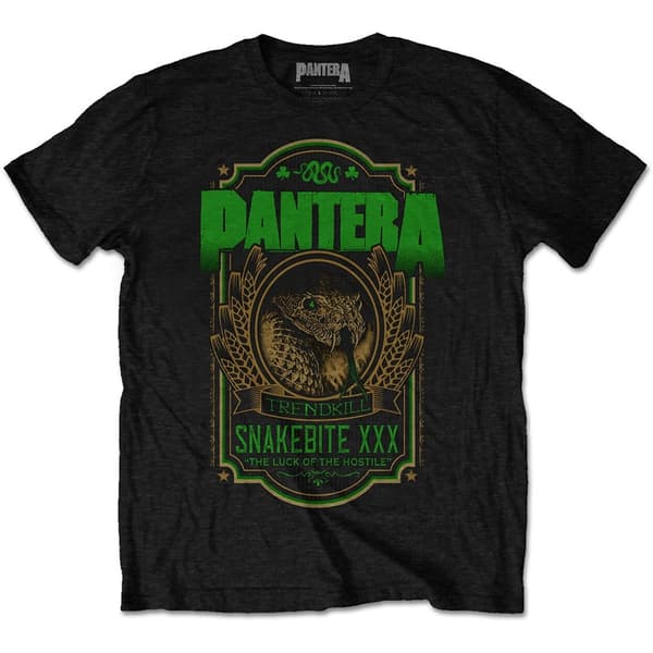 Pantera Unisex T-Shirt: Snakebite XXX Label (Small)