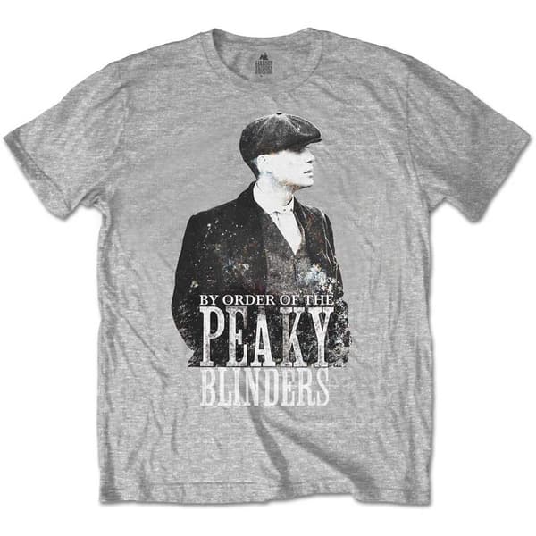 Peaky Blinders Unisex T-Shirt: Grey Character (Small)