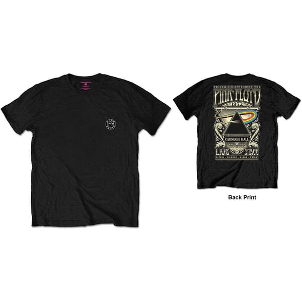 Pink Floyd Unisex T-Shirt: Carnegie Hall (Back Print/Retail Pack) (Small)