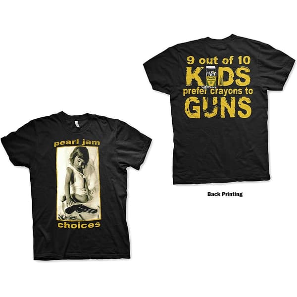 Pearl Jam Unisex T-Shirt: Choices (Back Print) (Large)