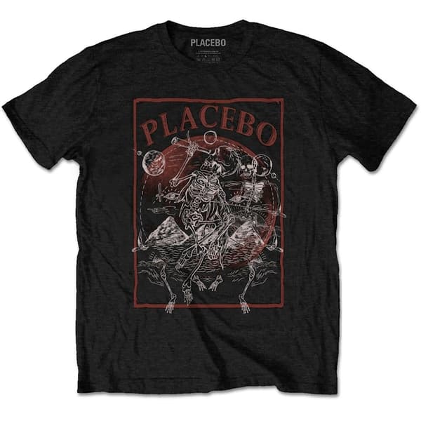 Placebo Unisex T-Shirt: Astro Skeletons (Large)