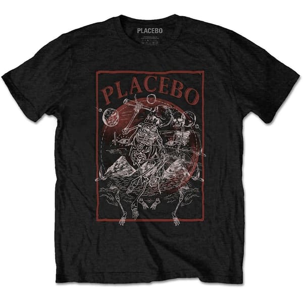 Placebo Unisex T-Shirt: Astro Skeletons (X-Large)
