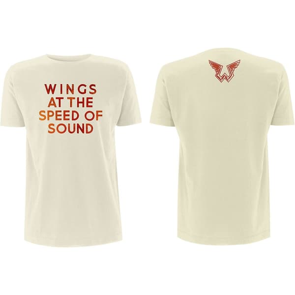Paul McCartney Unisex T-Shirt: Wings at the Speed of Sound (Back Print) (Small)