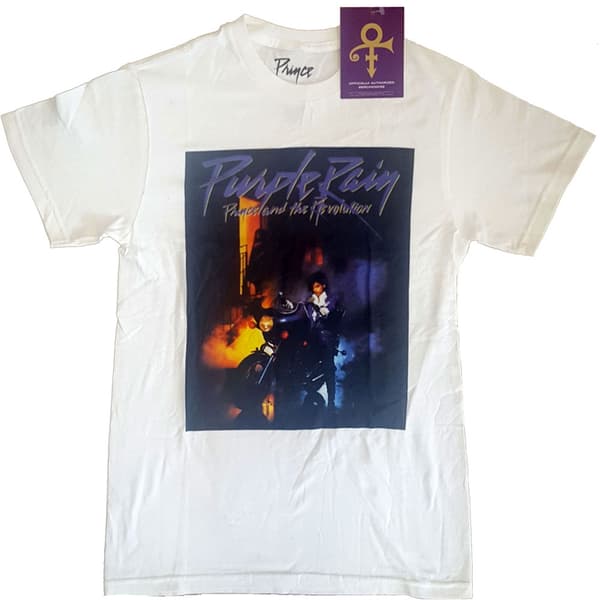 Prince Unisex T-Shirt: Purple Rain Square (Small)