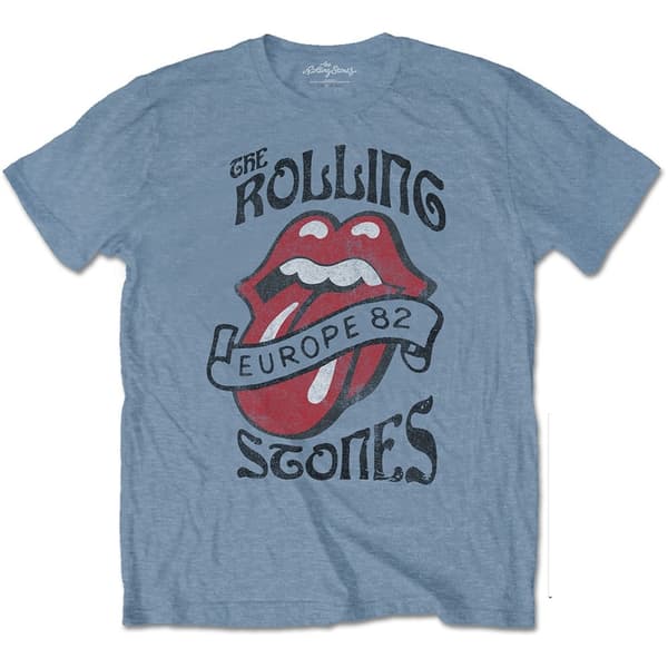 The Rolling Stones Unisex T-Shirt: Europe '82 Tour (Small)