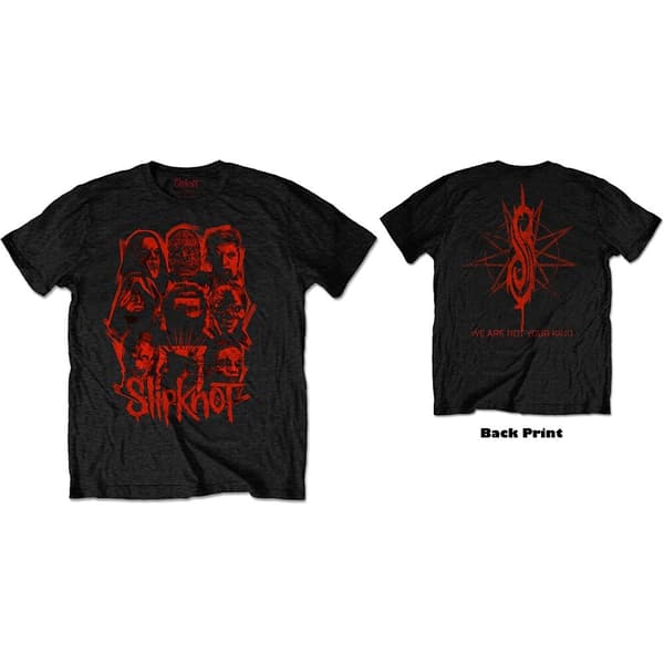 Slipknot Unisex T-Shirt: WANYK Red Patch (Back Print) (Medium)