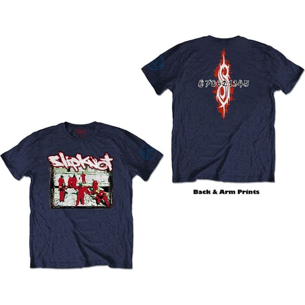Slipknot Unisex T-Shirt: 20th Anniversary - Red Jump Suits (Back Print) (Large)