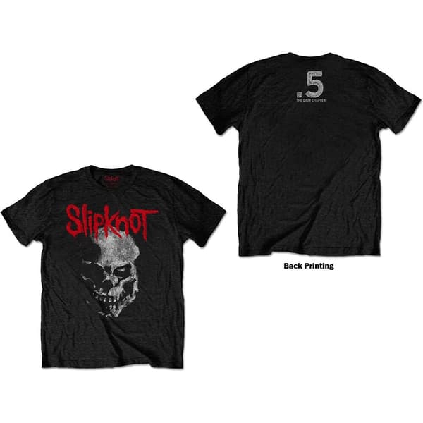 Slipknot Unisex T-Shirt: Gray Chapter Skull (Back Print) (XX-Large)