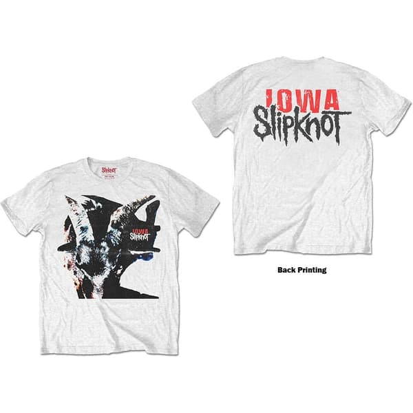 Slipknot Unisex T-Shirt: Iowa Goat Shadow (Back Print) (Small)