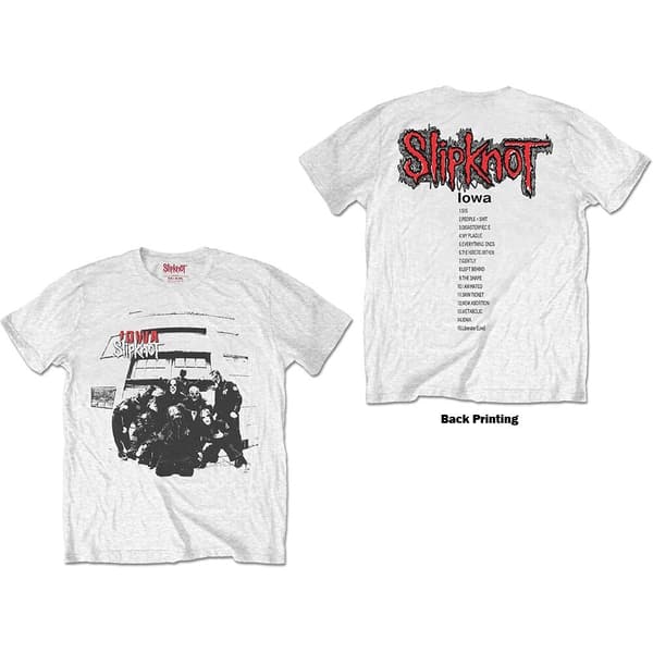 Slipknot Unisex T-Shirt: Iowa Track List (Back Print) (X-Large)
