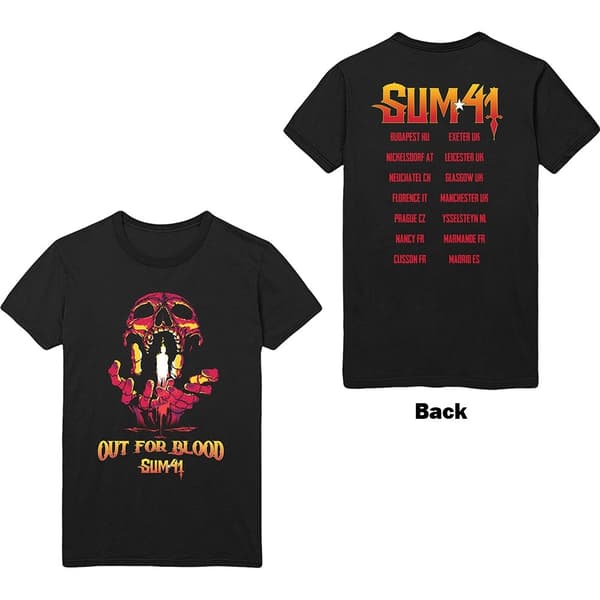 Sum 41 Unisex T-Shirt: Out For Blood (Back Print) (Medium)