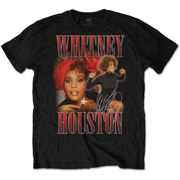 Whitney Houston Unisex T-Shirt: 90s Homage (Large)