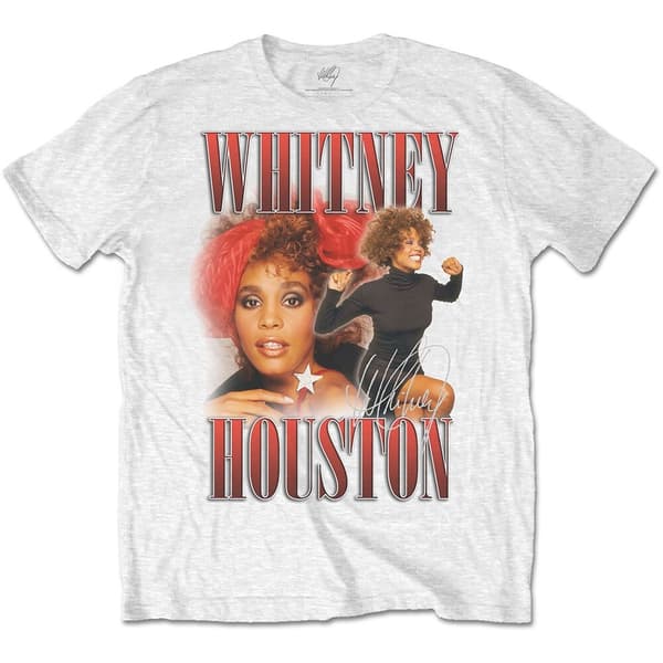Whitney Houston Unisex T-Shirt: 90s Homage (Medium)