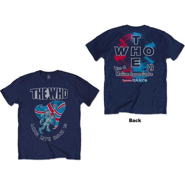 The Who Unisex T-Shirt: Long Live Rock '79 (Back Print) (X-Large)