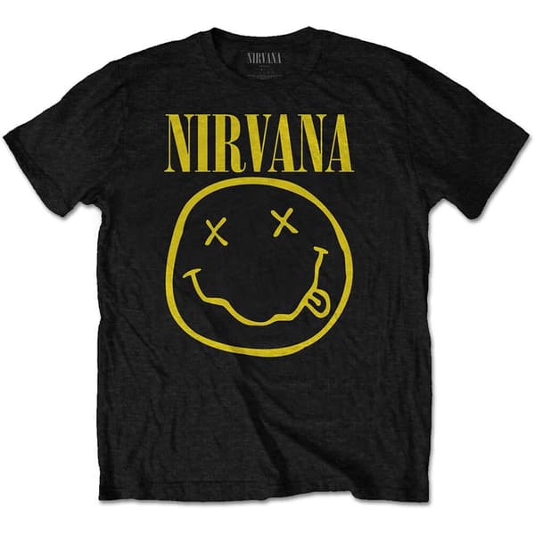 Nirvana Unisex T-Shirt: Yellow Smiley (X-Large)