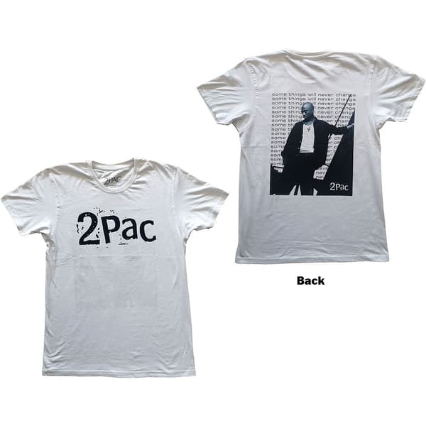 Tupac Unisex T-Shirt: Changes Back Repeat (Back Print) (X-Large)
