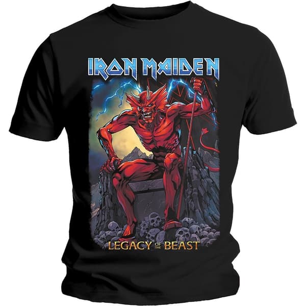 Iron Maiden Unisex T-Shirt: Legacy of the Beast 2 Devil (Small)