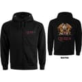 Miniatyrbild 1 av 2: Queen Ladies Zipped Hoodie: Classic Crest (Back Print) (Small)