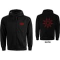 Miniatyrbillede 1 af 2: Slipknot Ladies Zipped Hoodie: 9 Point Star (Back Print) (X-Small)