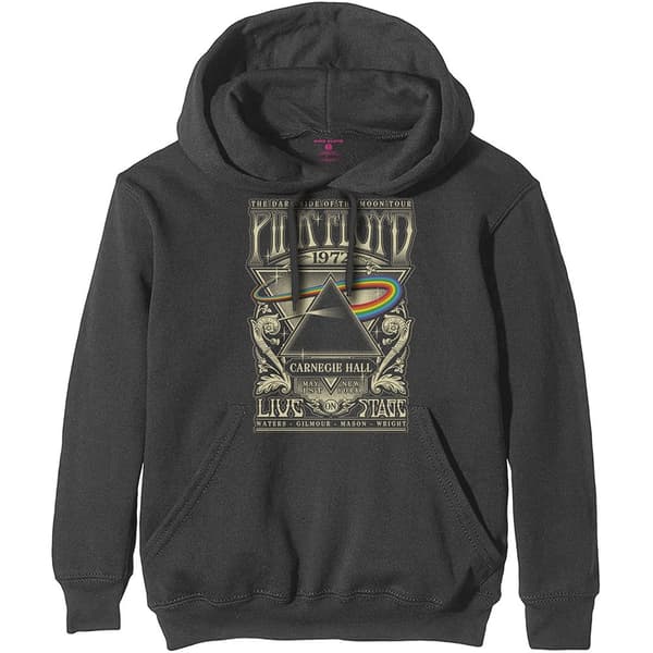 Pink Floyd Unisex Pullover Hoodie: Carnegie Hall Poster (Small)