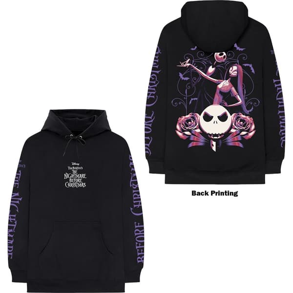 Disney Unisex Pullover Hoodie: The Night Before Christmas Jumbo (Back & Arm Print) (Small)