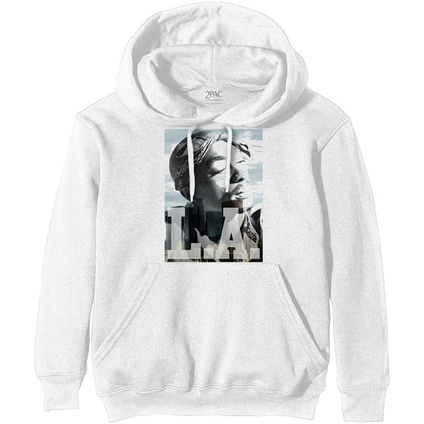 Tupac Pullover Hoodie: LA Skyline (Medium)