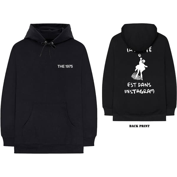 The 1975 Unisex Pullover Hoodie: ABIIOR Est Dans Instagram (Back Print) (Medium)