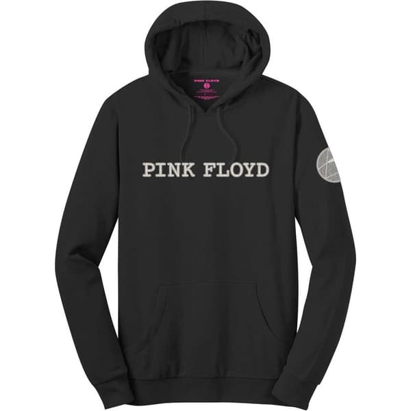 Pink Floyd Unisex Pullover Hoodie: Logo & Prism (Applique Motifs) (X-Large)