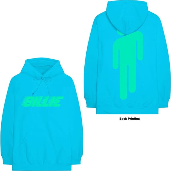 Billie Eilish Unisex Pullover Hoodie: Logo & Blohsh (Back Print) (X-Large)