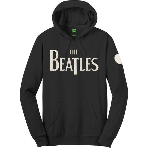 The Beatles Unisex Pullover Hoodie: Logo & Apple (Applique Motifs) (X-Large)