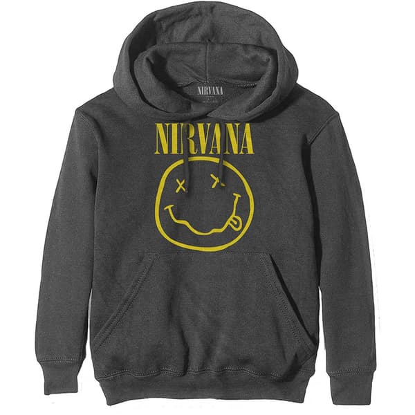 Nirvana Unisex Hoodie: Yellow Smiley (XX-Large)