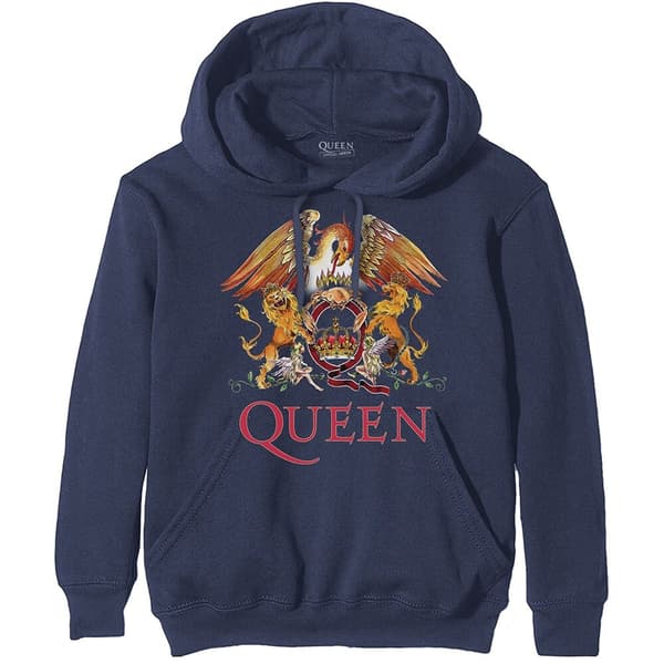 Queen Unisex Pullover Hoodie: Classic Crest (XX-Large)