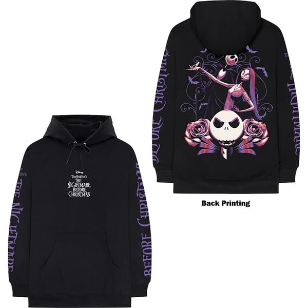 Disney Unisex Pullover Hoodie: The Night Before Christmas Jumbo (Back & Arm Print) (Medium)