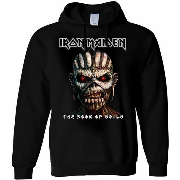 Iron Maiden Unisex Pullover Hoodie: The Book of Souls (X-Large)