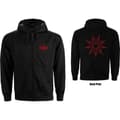 Miniatyrbilde 1 av 3: Slipknot Unisex Zipped Hoodie: 9 Point Star (Back Print) (Large)