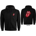 Miniatyrbilde 1 av 3: The Rolling Stones Unisex Zipped Hoodie: Classic Tongue (Back Print) (Large)