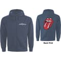 Pikkukuva 1 / 3: The Rolling Stones Unisex Zipped Hoodie: Classic Tongue (Back Print) (Medium)