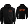 Pikkukuva 1 / 3: AC/DC Unisex Zipped Hoodie: Logo (Back Print) (X-Large)
