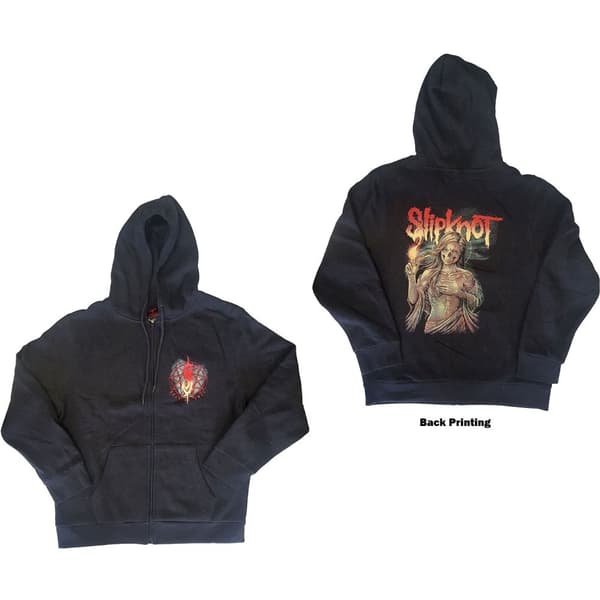 Slipknot Unisex Zipped Hoodie: Burn Me Away (Back Print) (XXX-Large)