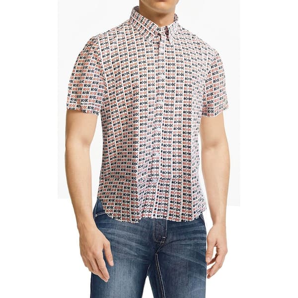 AC/DC Unisex Casual Shirt: Logo (All Over Print) (Small)