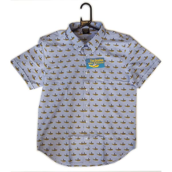 The Beatles Unisex Casual Shirt: Yellow Submarine (All Over Print) (Large)