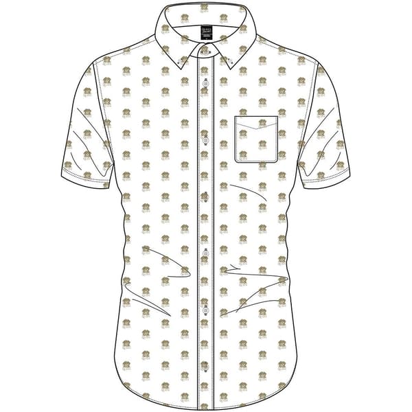 Queen Unisex Casual Shirt: Crest Pattern (All Over Print) (XX-Large)