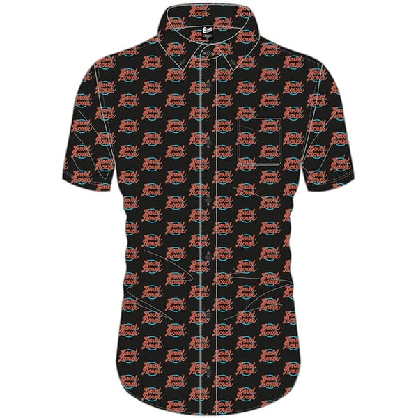 David Bowie Unisex Casual Shirt: Logo Pattern (All Over Print) (XX-Large)