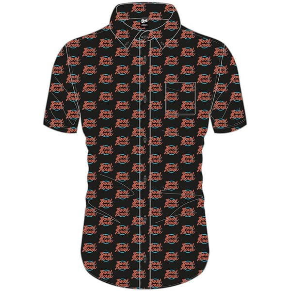 David Bowie Unisex Casual Shirt: Logo Pattern (All Over Print) (X-Large)