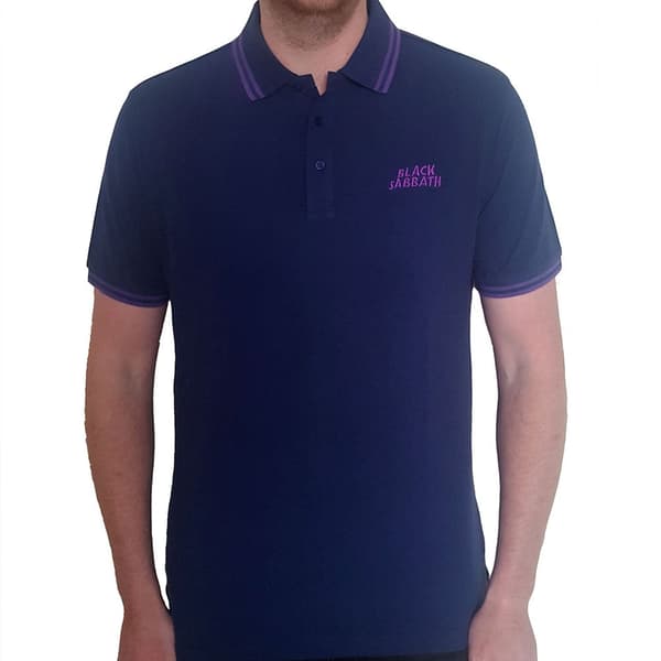 Black Sabbath Unisex Polo Shirt: Wavy Logo (Small)